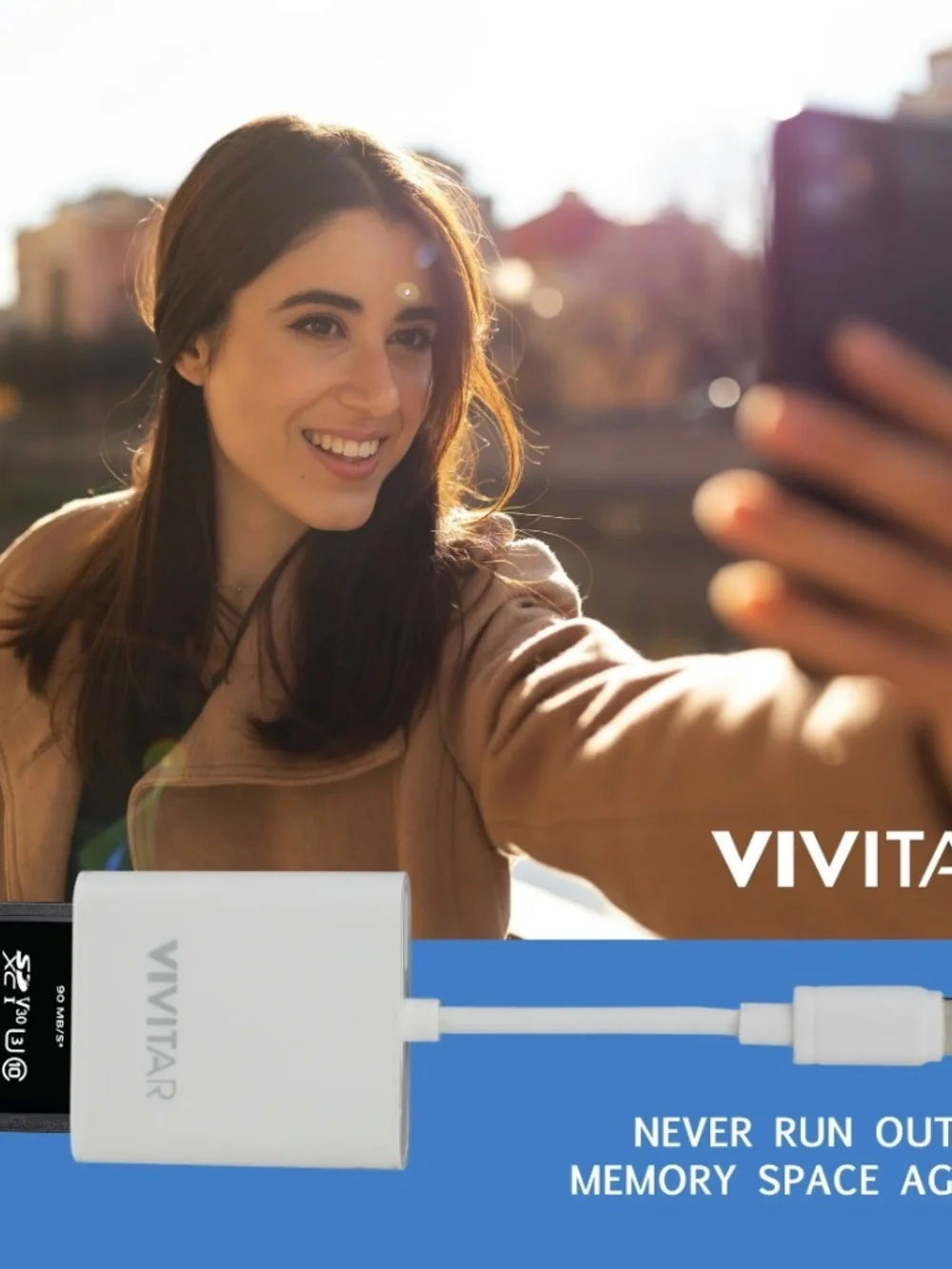 Vivitar iPhone SD Card Reader Lightning Adapter MOV4016